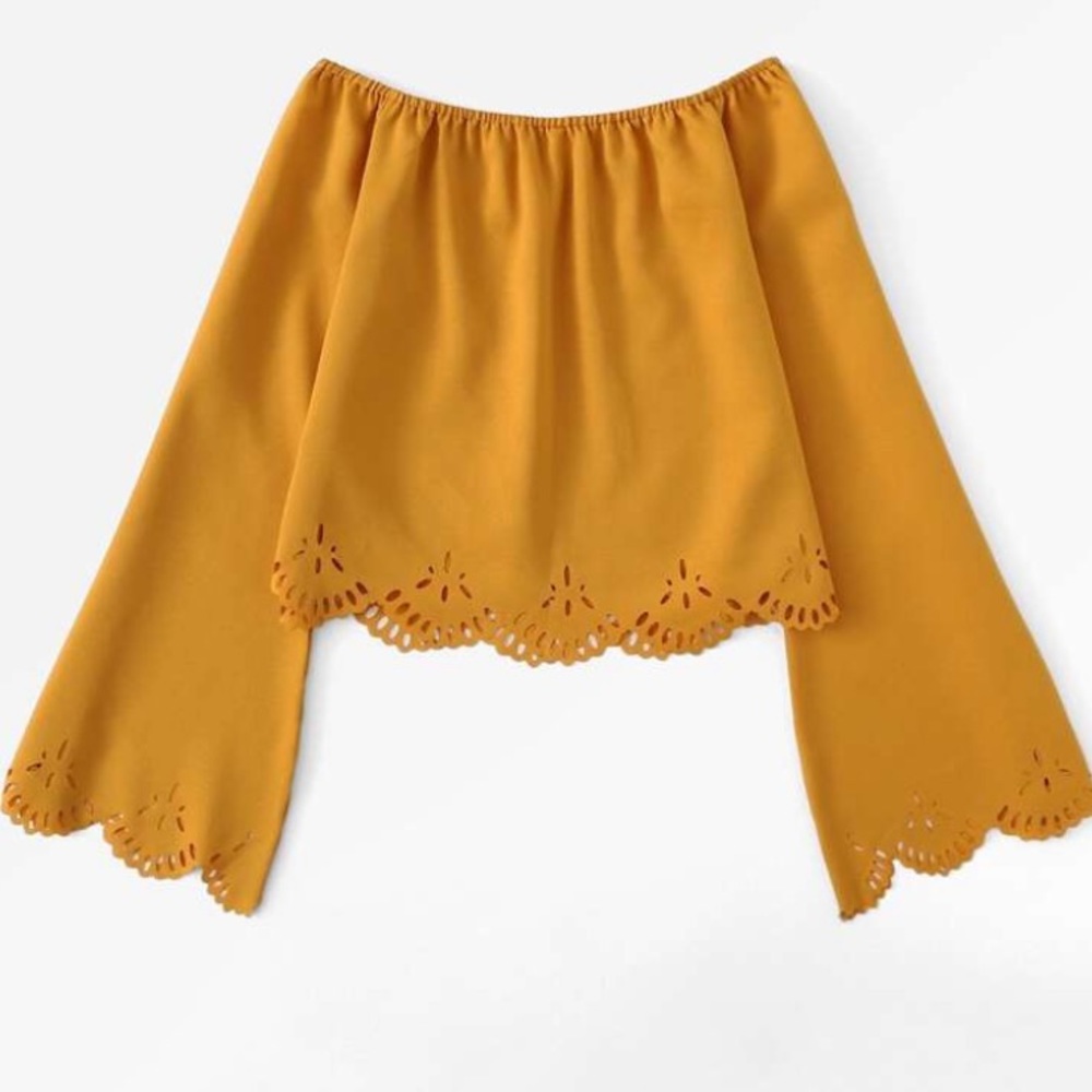Mustard yellow Crop Top